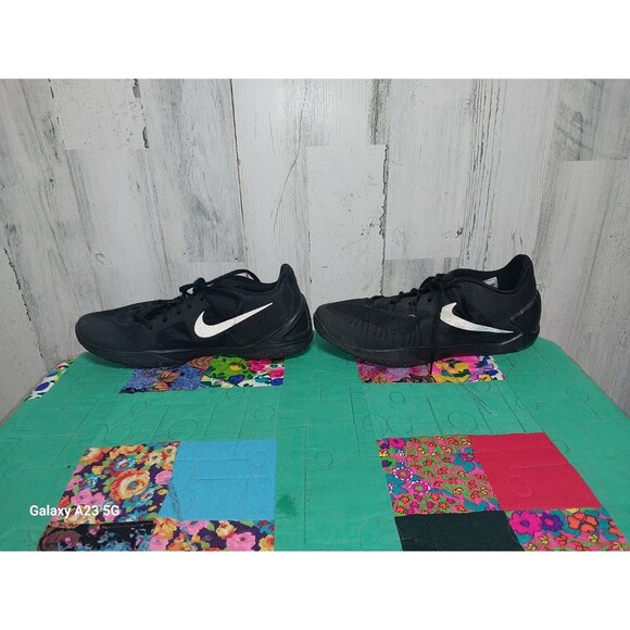 Nike Men's Size 11 Hyperchase Low Basketball Shoes Sneakers Triple Black - Picture 6 of 9
